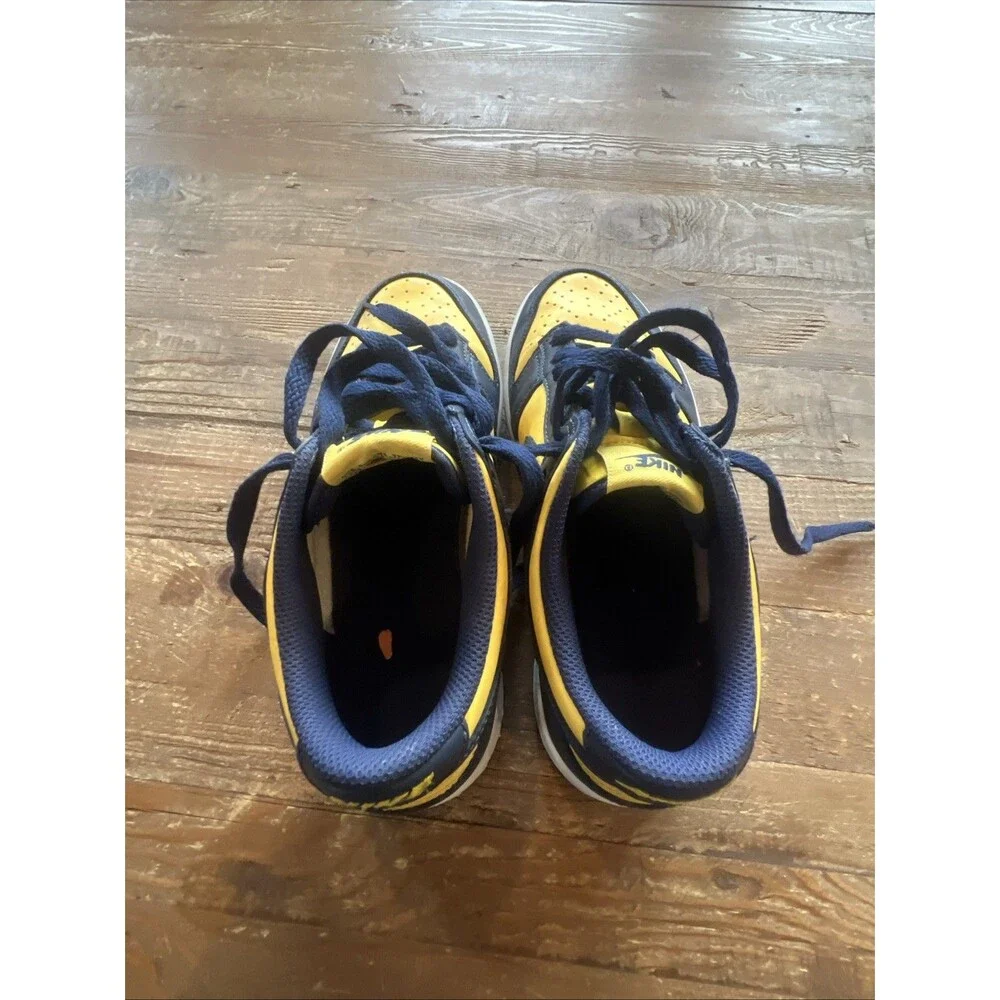 Nike Dunk Low Michigan Varsity Maize/Midnight Navy CW1590-700 Youth Size 4.5Y